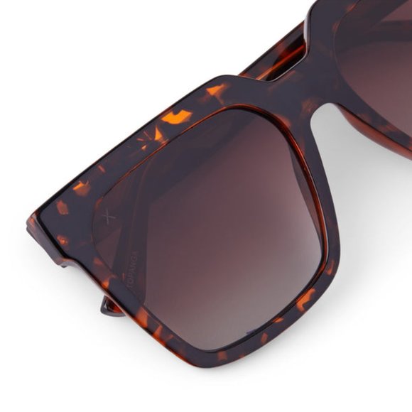 Dime Optics Topanga Sunglasses in Tortoise/ Brown Gradient main image 4
